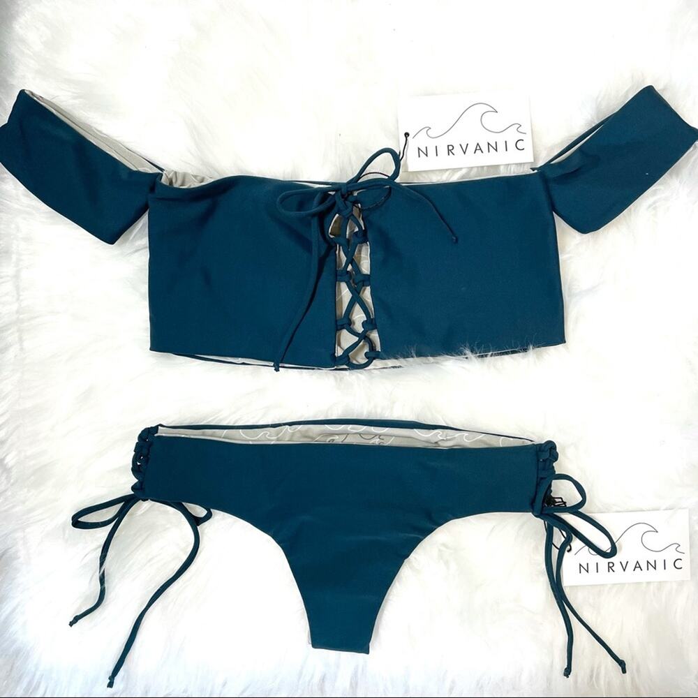 Nirvanic Kehlani Top & Umika Bottom Jungle Swim Suit Set Bikini Women’s XS $162